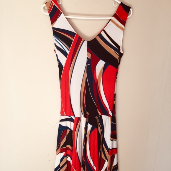 Joseph Ribkoff Colour Block Peplum Dress - Picture 6 of 8